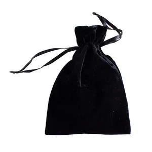 Chinese Manufacture customized logo printing velvet drawstring pouch bag Makeup and Jewelry