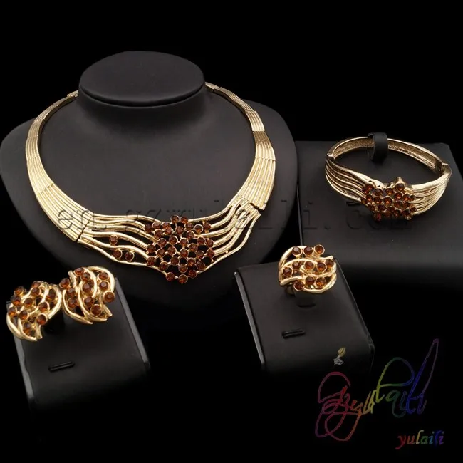Italian Gold Plated Jewelry Sets Gold Covering Fashion Jewellery Set