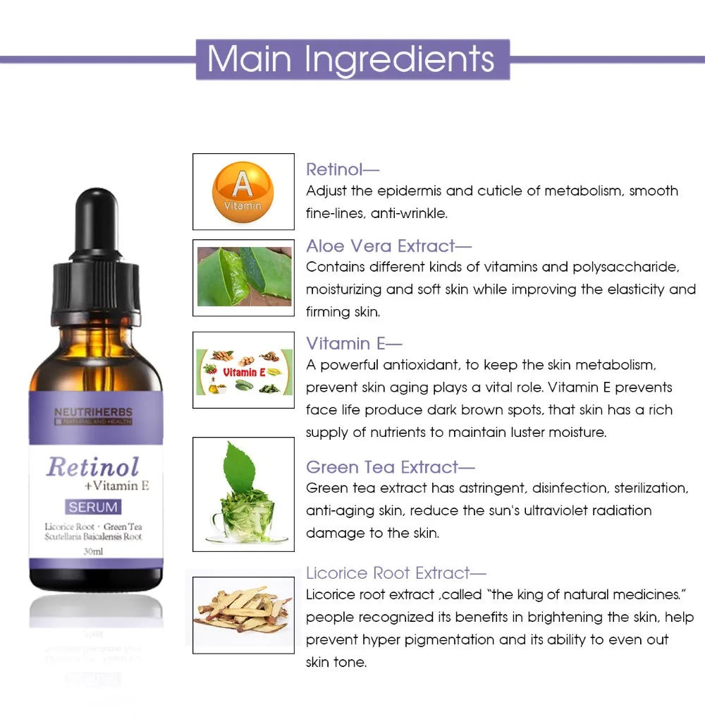 Oem Skin Personal Care Manufacturers Serum Vial Face Serum Retinal