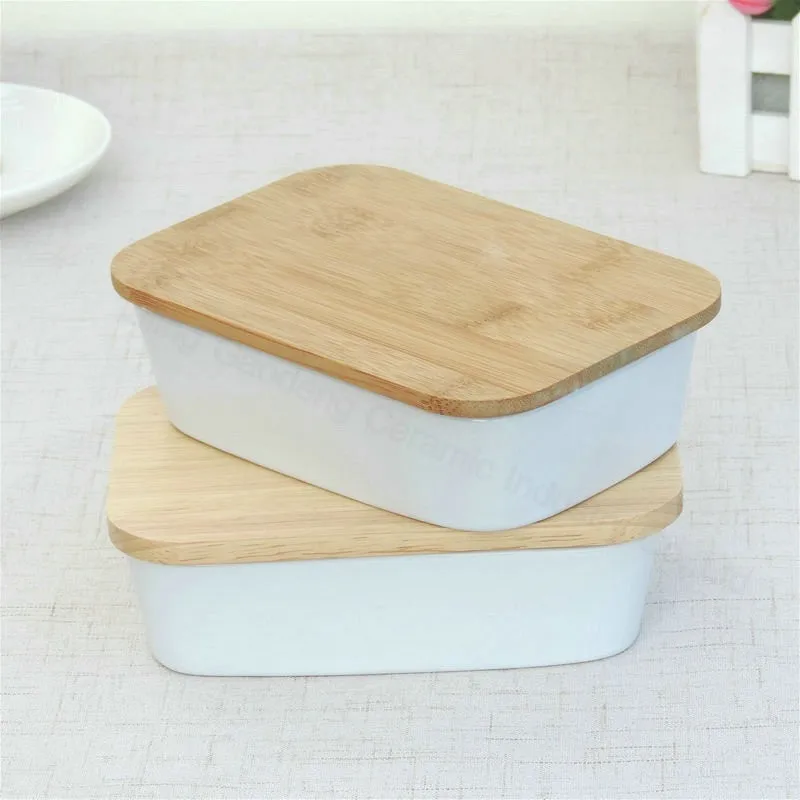 Ceramic Butter Bowl,Butter Dish With Wooden Lid Buy Butter Bowl