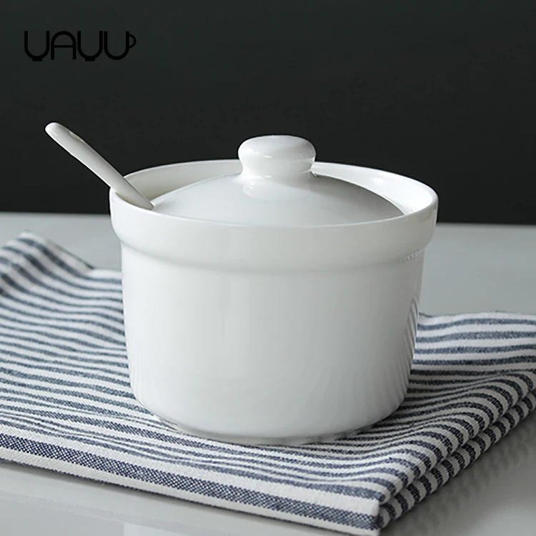 China Suppliers White Vintage Canister Sets / Kitchen Ceramic Canister