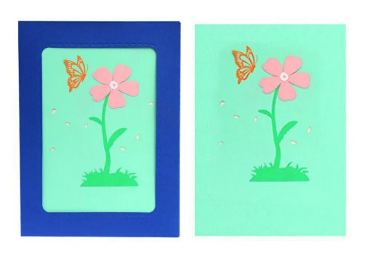 Thank You Card Greeting Cards Square Laser Cut Card 3D Pop Up Card.png