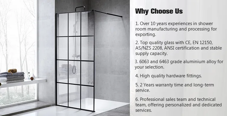 Hot Selling Bathroom Shower Glass Sliding Door in Customized Size