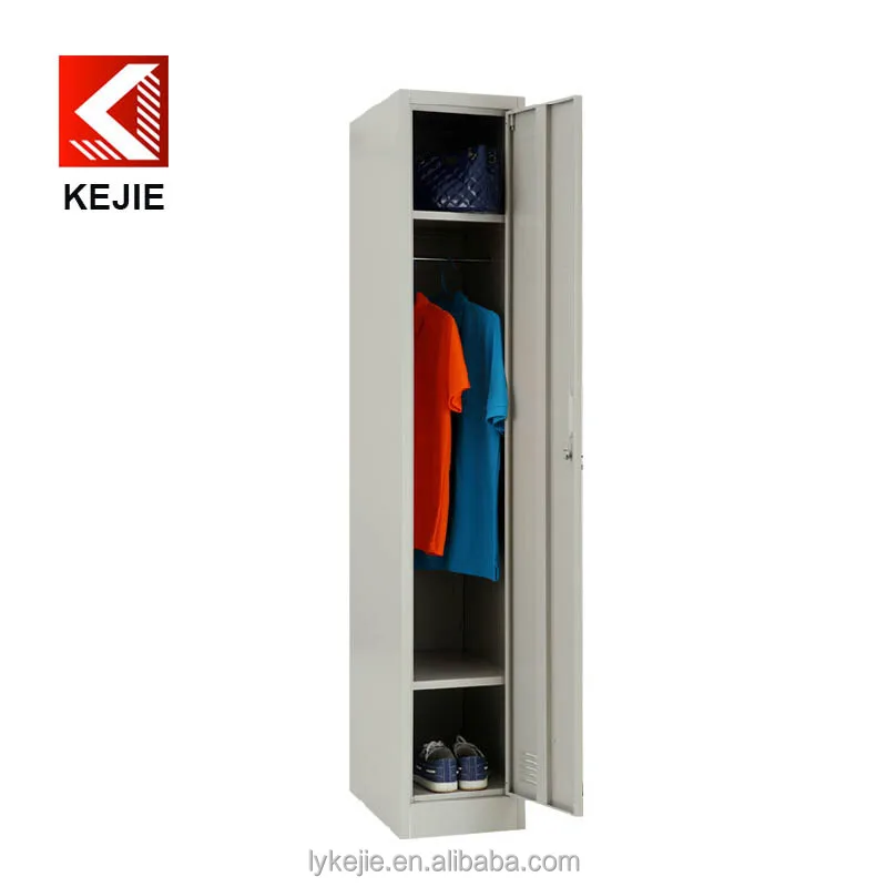 Single Door Metal Storage Cabinet Vertical Door Steel Locker