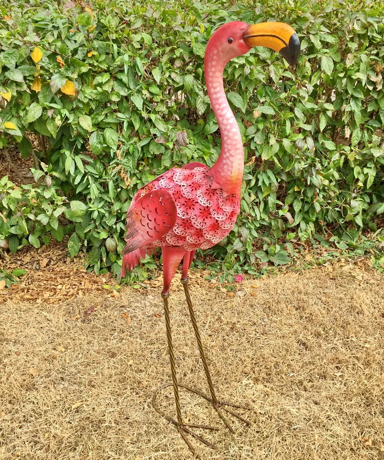 Pink Flamingo Metal Animal Solar Garden Light Pink Flamingo Metal Animal Solar Garden Light