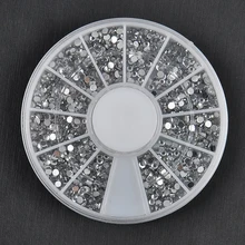 1700 PCS 1.5 mm 3D Diy Nail Rhinestones Glitter gemas de diamante pontas das unhas Nail Art beleza decoração roda NA997