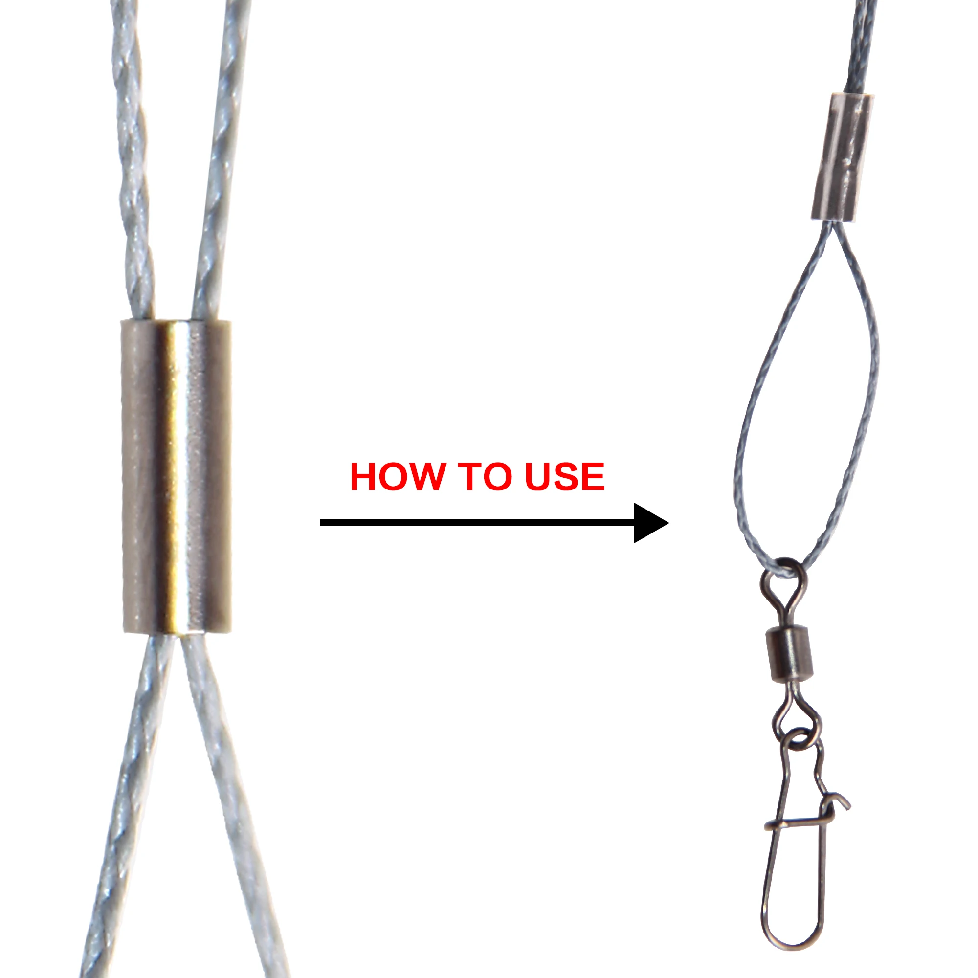 100pcs/bag Single Barrel Crimp Sleeves Copper Crimping Loop Sleeve