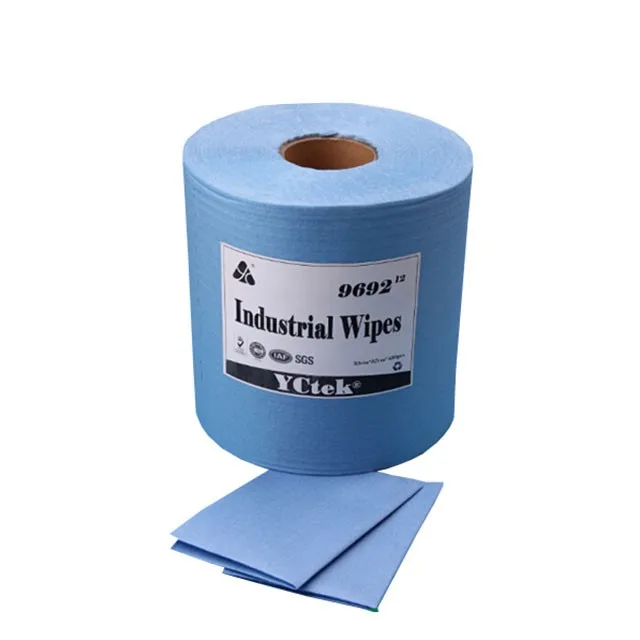 TearResistant Wood Pulp & Polyester Bulk paper roll cleaning industrial rolls, View cleaning