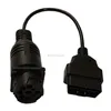 Deutsch 9 Pin J1939 Male to OBD2 OBDII OBD-II 16 Pin J1962 Male Cable for ELDs