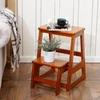 HE-2009,2-Tiers Promotional Multifunctional Wood folding Step Ladder Stool,Portable Folding Step Stool