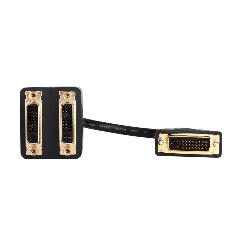 Adaptor Dvid Male To Dual 2 Dvii Female Video Y Splitter Cable Adapter Buy Dvi To Two Dvi
