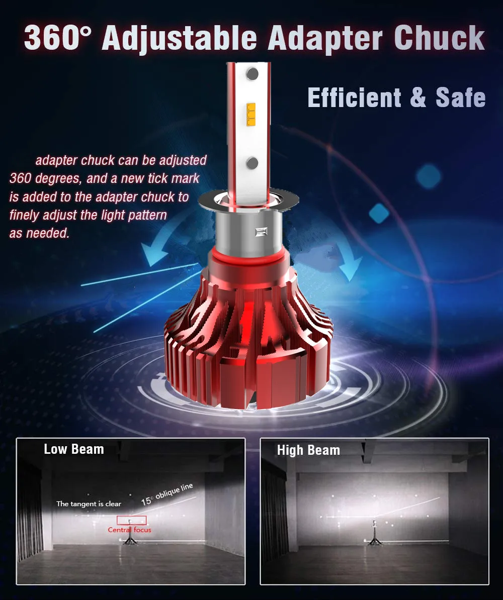 I8 Fanless Mini LED Headlight