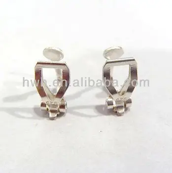 H1409 Sterling Silver Ear Clip Non Pierced Earring Findings H1409 Sterling Silver Ear Clip Non Pierced Earring Findings