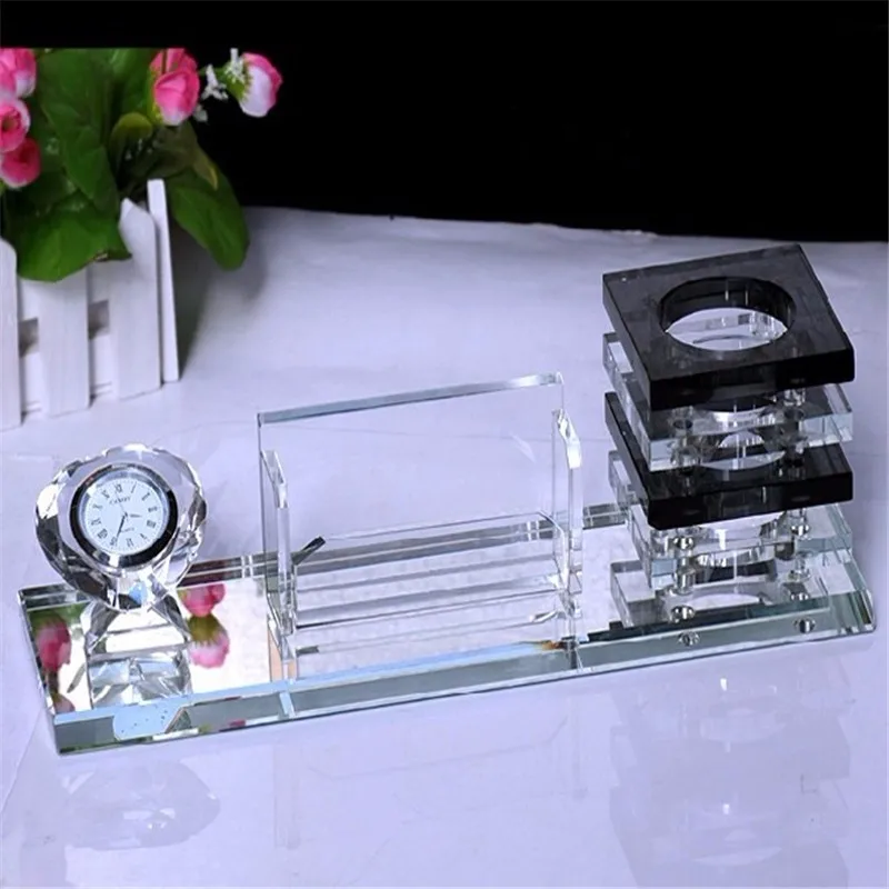 Cheapest Personalized Crystal Glass Pen Holder With Engraved Logo Buy