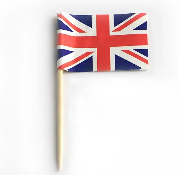 United Kingdom British Toothpick Flags Small Mini Stick Cupcake Toppers ...