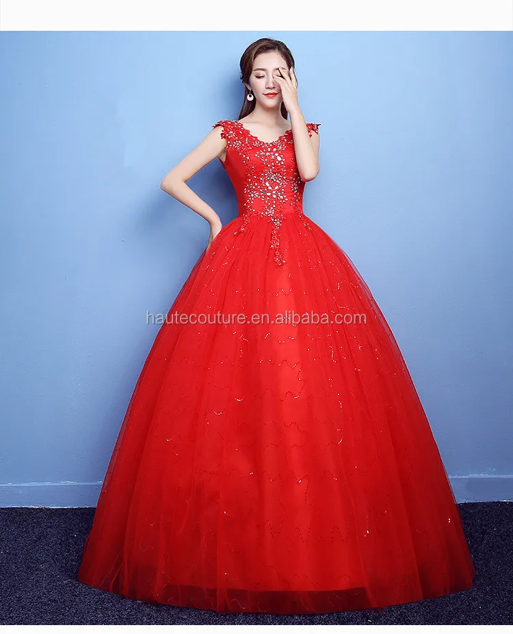 red bridal frock