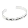 Stainless Steel Copper Cuff With Stamped Words Inspirational Jewelry Bangle Gifts For Students Girls Children Dont Quit Your..