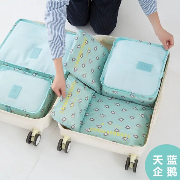 Korea Travel Pouch Luggage Sets Organizer Bags Cubes Men And Women Bag Set Product