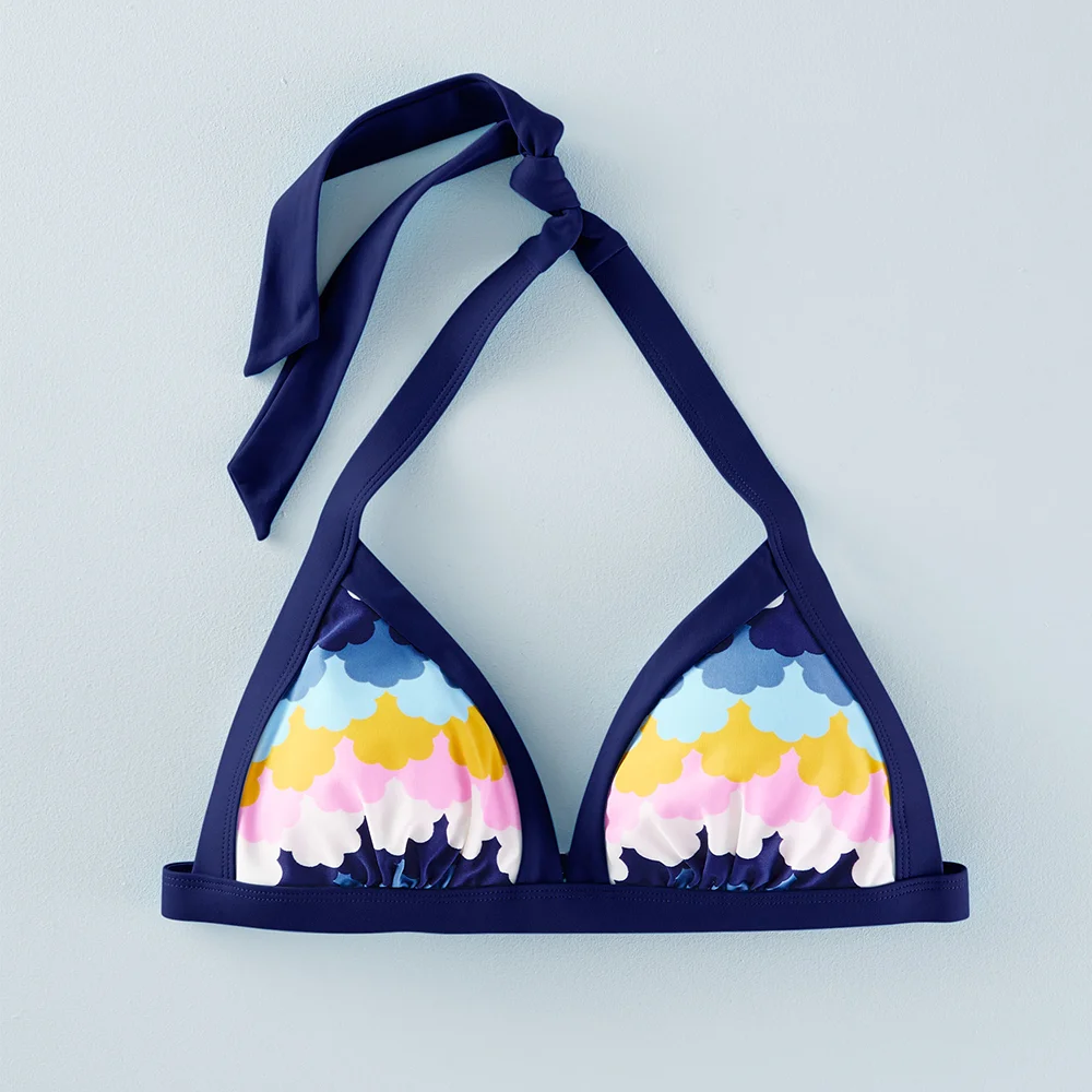 Italian Swimwear Bikinihigh Contrast Bikini Swimwear Set Halter Bikini