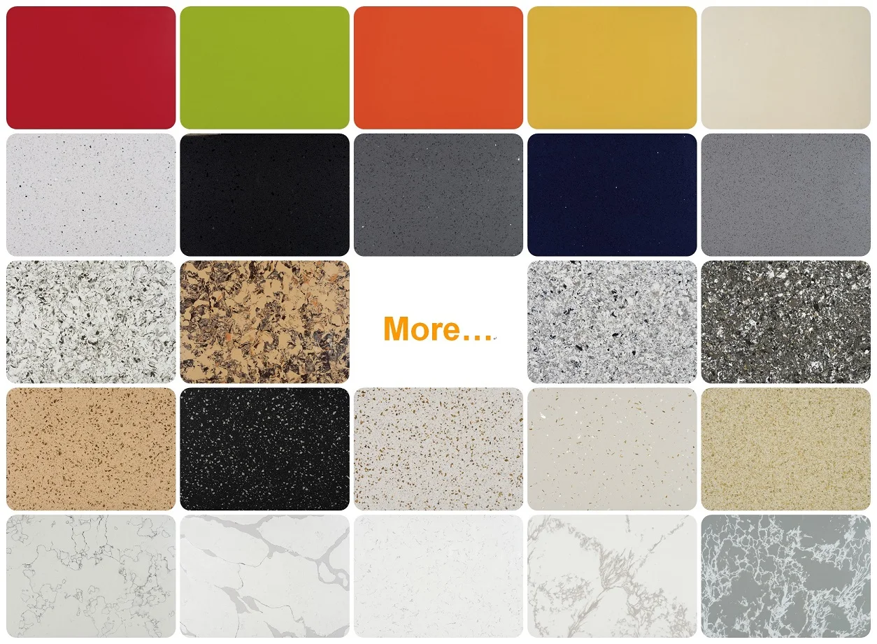 Customized Grey Quartz Stone Bathroom Vanity Tops