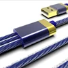 Crazy hot micro type c 8 pin eu plug dual usb car charger 3.4a driver usb ce fc multi 3 4 in 1 one fast charging cable cord