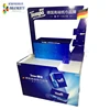 Supermarket promotion cardboard pallet display with custom LOGO header for tissue retailing