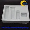 plastic tray with dividers for cosmetic packaging blister