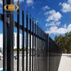 ISO9001 wholesale picket top,spear top tubular steel fence and slide gate,pressed 1.8m*2.4m spear top tubular steel fence for au