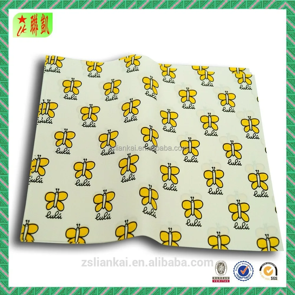 manufactural printing logo and letter wrapping tissue paper