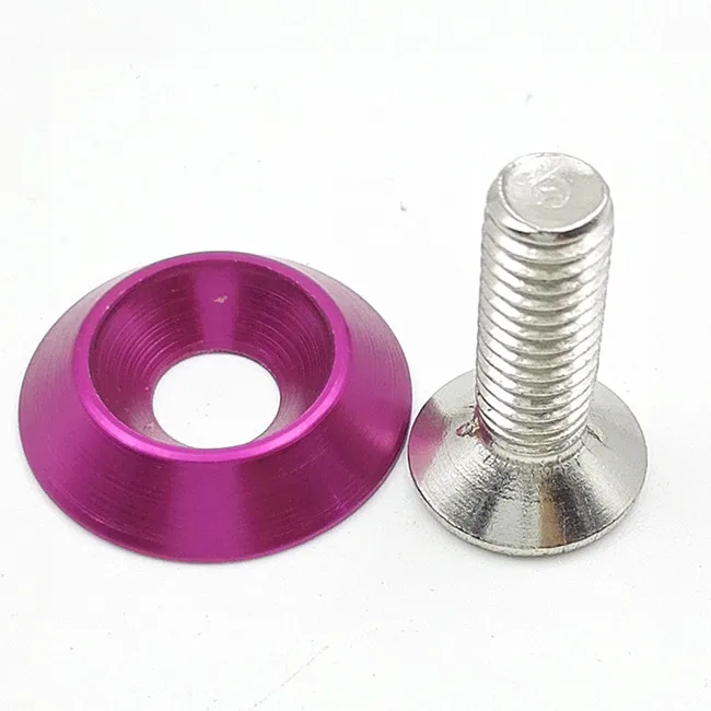 Aluminum M6*20 Neo Chrome Chamfered Fender Washers Buy Tapered Design