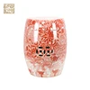 Luxury beautifully decorated red wedding stool ceramic garden stool