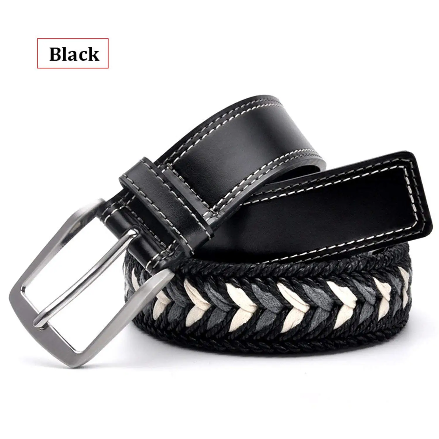 Thadensama Hot New Belt Women Fashion Mens Belts Braided Genuine Leather Straps Men Jeans Wide Girdle Male Casual Belt