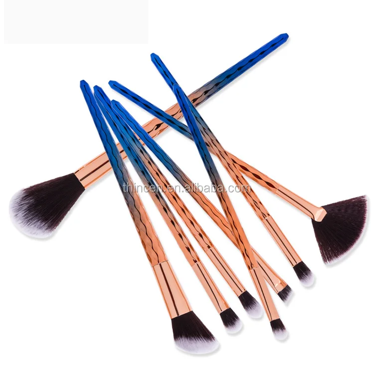 High quality 8pcs silicone makeup brush eyeliner brush eyeshadow brush wholesale