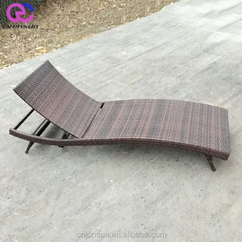 foldable rattan sun lounger