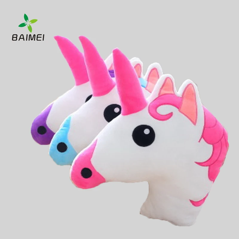 unicorn emoji pillow