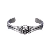 52066 xuping cuff engraved stainless steel skull head cool bangle