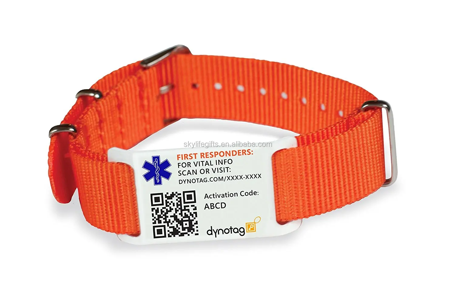 Adjustable Nylon Medical Alert Qr Code Medical Bracelet Buy Qr Code