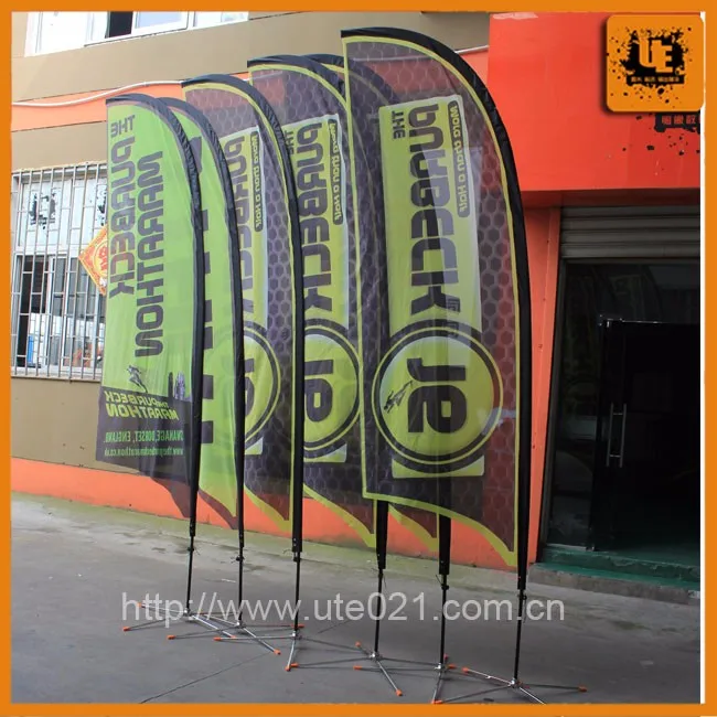 SALE Yellow Windless Full Curve Top Advertising Banner Feather Swooper Flutter F 