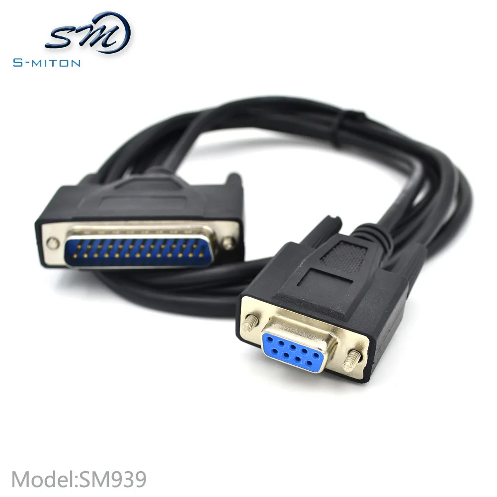 Rs232 Serial Db9 9pin Male To D-sub Db25 Male Signal Transmission Cable ...