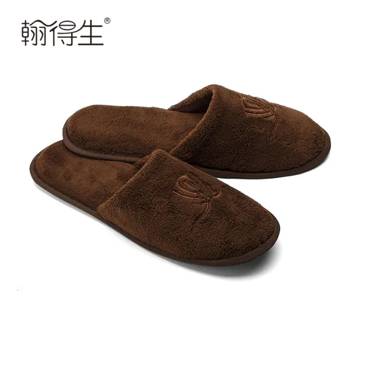 Custom Oem Cotton Velour Mens Chinese Slippers Buy Custom Slippers