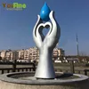 Artistic Stainless Steel Water Drop Garden Sculpture For Sale