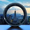 Round Digital led alarm clock table clock