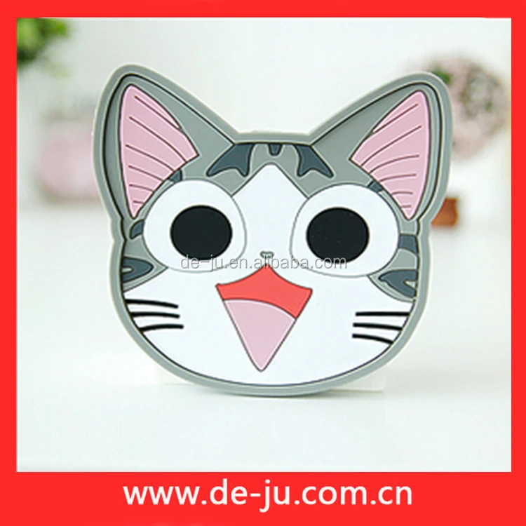 Dingdong Cat Head Design Custom Silicone Coasters