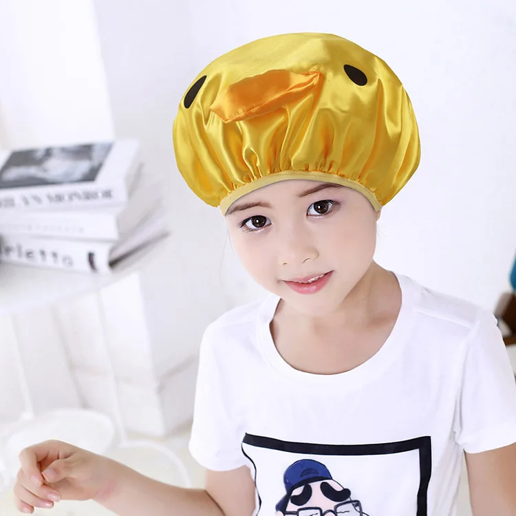 Popular Kids Cartoon Shower Caps Funny Duck Bath Cap Buy Rubber Bathing Cap,Cartoon Shower Cap