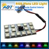 New 12 LED 15 LED 24 LED 36 LED Remote Control 5050 SMD RGB Light Car Reading Lamp Bulb With T10 Festoon BA9S