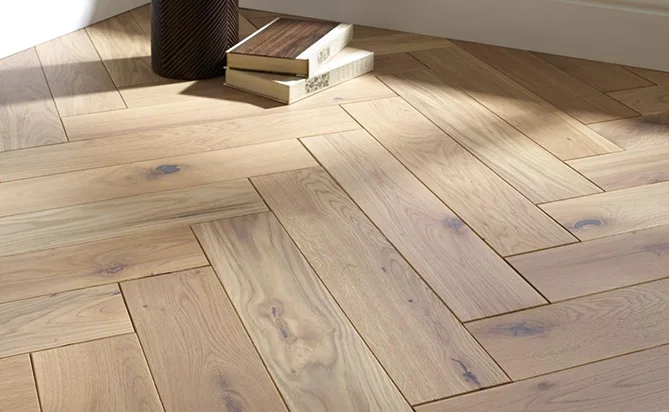 120mm Width Natural Oiled Unfinished Customerized Solid Chevron parquet Wood Flooring European Oak