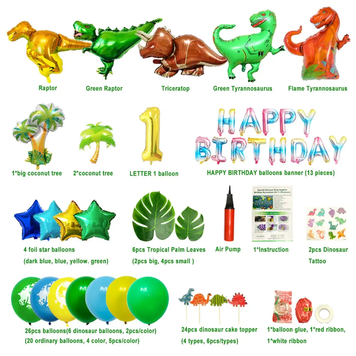 Fournitures De Fete D Anniversaire Sur Le Theme De Dinosaure Kit De Decorations Pour Le Premier Anniversaire Des Enfants Avec Ballons En Latex Buy Fournitures De Fete De Dinosaure Fete De Dinosaure Decorations De Fete D Anniversaire