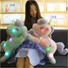 Led Grown Light Rainbow Unicorn plush Toy Cute Animal Stuffed Plush Flashing Unicorn Dolls KidsToy Gift For Kds