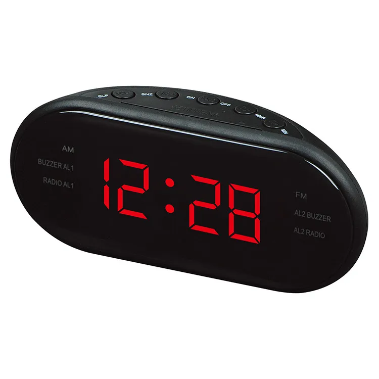 High Quality 1 2 Led Display Car Digital Desk Alarm Clock With