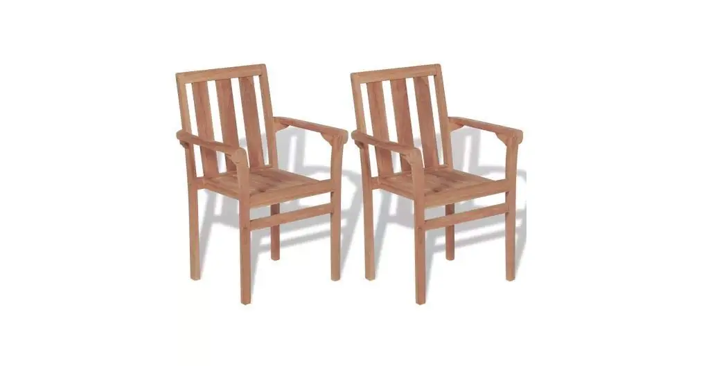 Stackable Lawn Chairs Find Deals On Outdoor Stackable Chairs 2 Pieces Solid Teak Durable New 22 8 X 19 7 35